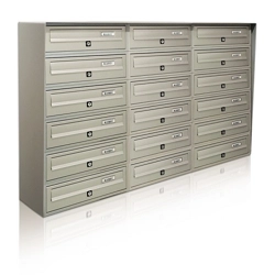 vendita online Casellario postale 18 posti orizzontale esterno - slim Cassette postali, bacheche e casellari Alubox